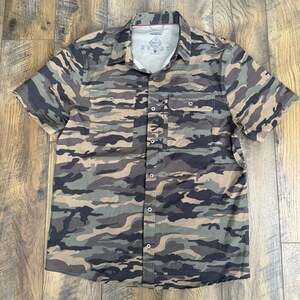 Flag & Anthem MadeFlex Men’s M Camo Short Sleeve Button Up Stretch Shirt